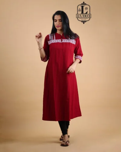 CASUAL WEAR KURTI WITH EMBROIDERY