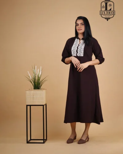 LACE EMBELLISHED  DRESS