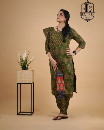 COTTON PRINTED SUIT SET WITH DUPATTA